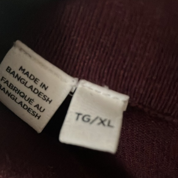 Selected: Maroon Cardigan Sweater- 100% cotton- zipper - Picture 3 of 16